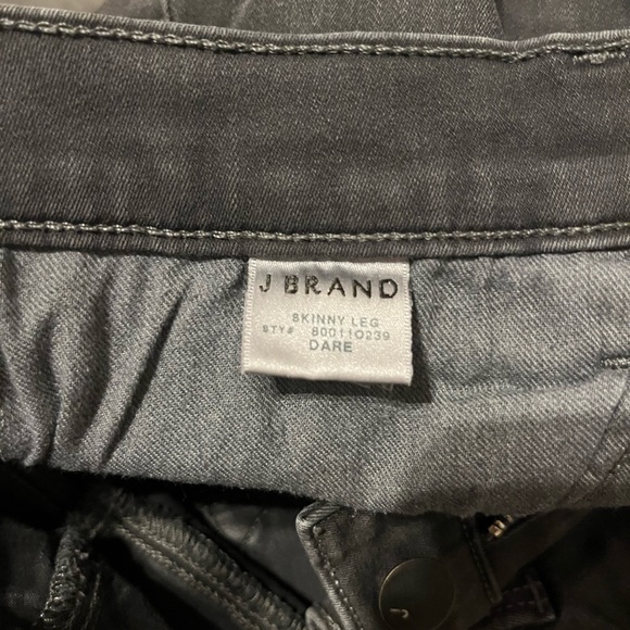 J Brand dark gray skinny jeans. Size 26. 28” inseam 8” rise. - Picture 4 of 5